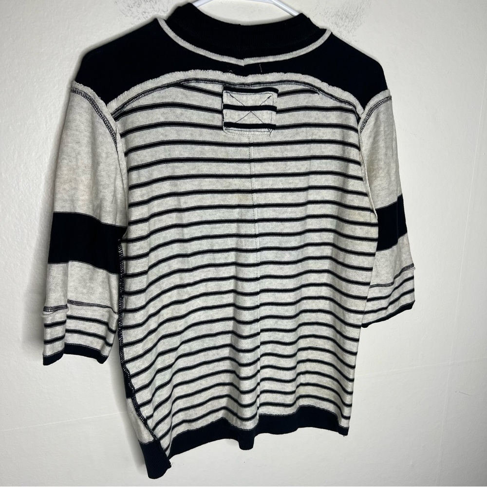 Free People Raleigh Tee in Navy Combo Sz XL Top - Picture 7 of 8